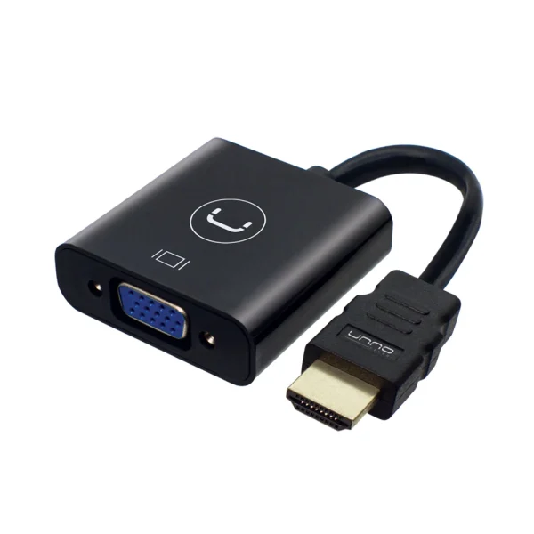Adaptador UNNO HDMI a VGA AD4202BK color negro