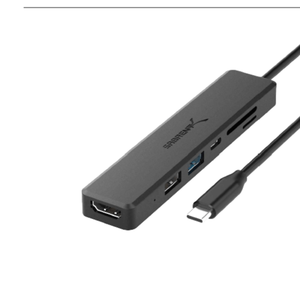 HUB SABRENT USB, HDMI, MICROSD A C HB-TC6C