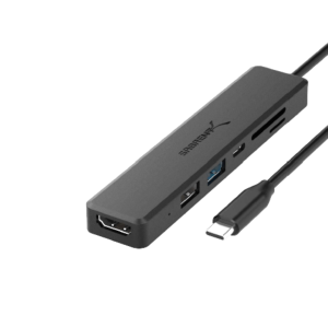 Hub USB-C Sabrent HB-TC6C con HDMI USB y lector MicroSD