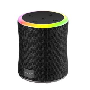 Parlante negro con iluminacion rgb bluetooth marca havit sk832bt