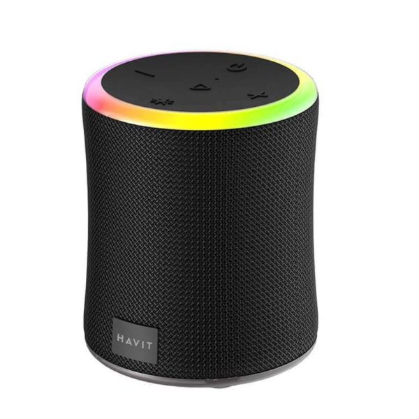 Parlante negro con iluminacion rgb bluetooth marca havit sk832bt