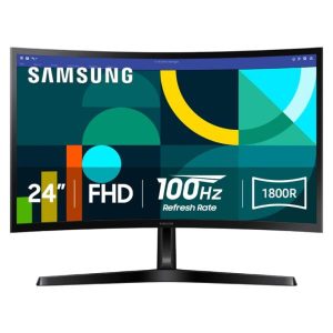 Monitor Samsung Essential S3 LS24D366GANXZA de 24 pulgadas curvo Full HD 100Hz
